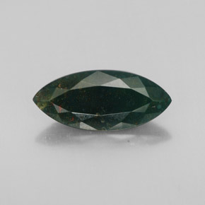 Pedra de sangue verde natural 2,09ct, marquise, opaco