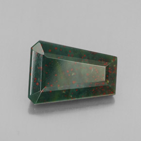 Pedra de sangue verde natural 3,76ct, forma extravagante, opaco