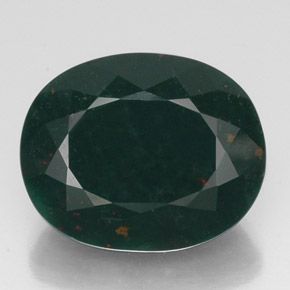 Pedra de sangue verde natural 19,20ct, corte oval, opaco