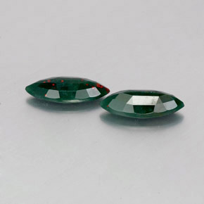 Pedras preciosas de pedra de sangue verde natural de  ct, marquise, opaco