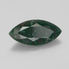 Pedra de sangue verde natural 2,70ct, marquise, opaco