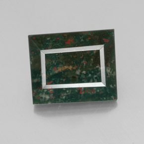 Pedra de sangue verde natural 23,16ct, baguete, opaco