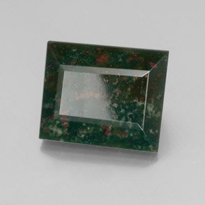 Pedra de sangue verde natural 23,16ct, baguete, opaco