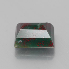 Pedra de sangue verde natural 1,23ct, baguete, opaco