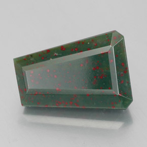 Pedra de sangue verde natural 3,02ct, forma extravagante, opaco