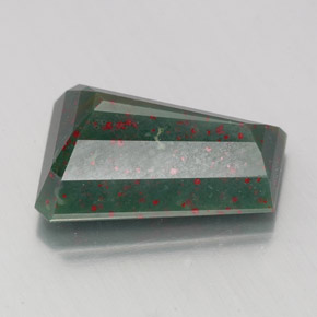 Pedra de sangue verde natural 3,02ct, forma extravagante, opaco