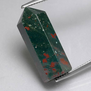 Pedra de sangue verde natural 17,51ct, forma extravagante, opaco