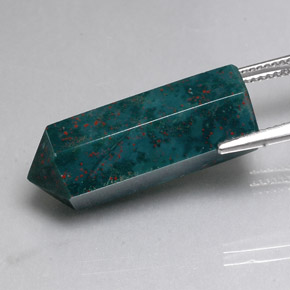 Pedra de sangue verde natural 20,34ct, forma extravagante, opaco