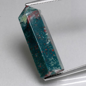 Pedra de sangue verde natural 13,22ct, forma extravagante, opaco