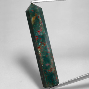 Pedra de sangue verde natural 15,50ct, forma extravagante, opaco