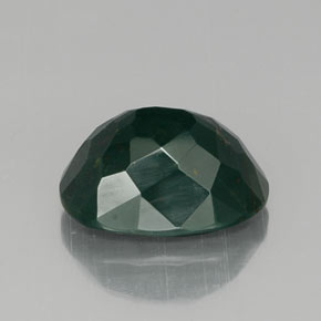 Pedra de sangue verde natural 7,77ct, corte oval, opaco