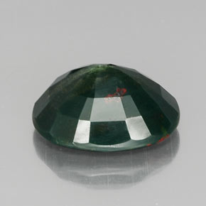 Pedra de sangue verde natural 9,13ct, corte oval, opaco