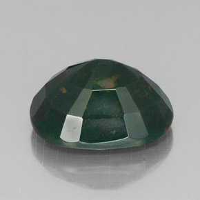 Pedra de sangue verde natural 13,81ct, corte oval, opaco