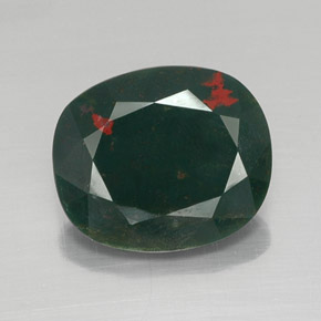 Pedra de sangue verde natural 8,85ct, corte oval, opaco