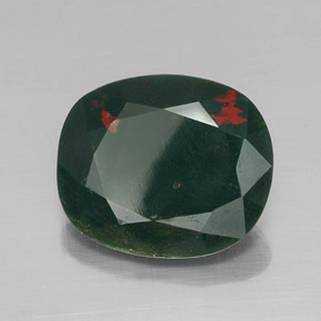 Pedra de sangue verde natural 8,85ct, corte oval, opaco