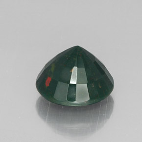 Pedra de sangue verde natural 6,91ct, corte redondo, opaco
