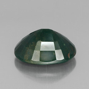 Pedra de sangue verde natural 9,15ct, corte oval, opaco