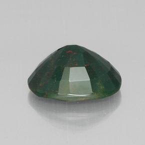 Pedra de sangue verde natural 13,20ct, corte oval, opaco
