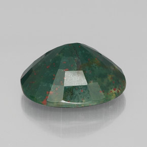 Pedra de Sangue verde manchado Natural 18.51ct, oval, Opaco
