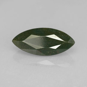 Pedra de sangue verde natural 2,56ct, marquise, opaco