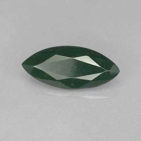 Pedra de Sangue verde manchado Natural 2.38ct, Marquesa, Opaco
