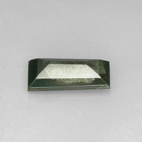 Pedra de sangue verde natural 3,19ct, baguete, opaco
