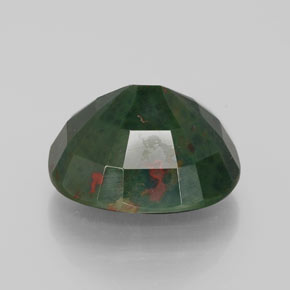 Pedra de sangue verde natural 11,50ct, corte oval, opaco
