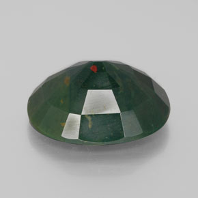 Pedra de sangue verde natural 9,93ct, corte oval, opaco