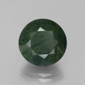 Pedra de sangue verde natural 7,44ct, corte redondo, opaco