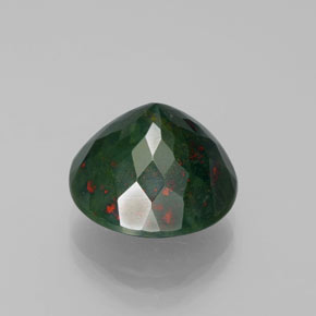 Pedra de sangue verde natural 7,44ct, corte redondo, opaco