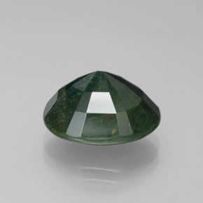 Pedra de Sangue verde manchado Natural 7.12ct, Corte Oval, Opaco
