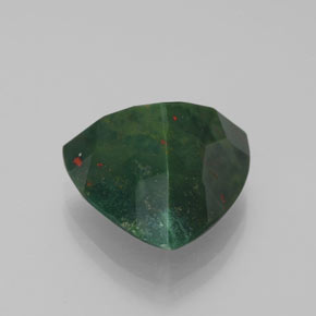 Pedra de sangue verde natural 7,92ct, trillion, opaco
