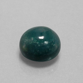 Pedra de sangue verde natural 8,90ct, corte redondo, opaco