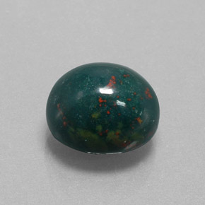 Pedra de Sangue verde manchado Natural 11.15ct, Corte Oval, Opaco