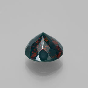 Pedra de sangue verde natural 5,39ct, corte redondo, opaco