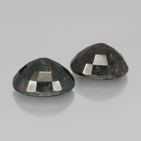 Pedras preciosas de pedra de sangue verde natural de  ct, corte oval, opaco