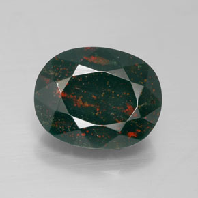 Pedra de Sangue Verde Natural 7.35ct, oval, Opaco