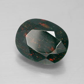Pedra de Sangue Verde Natural 7.35ct, oval, Opaco