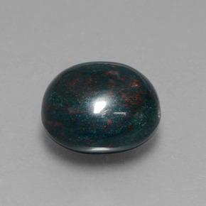 Pedra de sangue verde natural 9,26ct, corte redondo, opaco