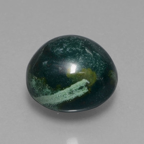 Pedra de sangue verde natural 12,58ct, corte redondo, opaco