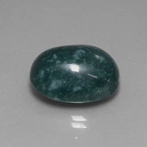 Pedra de Sangue verde manchado Natural 16.07ct, Corte Oval, Opaco