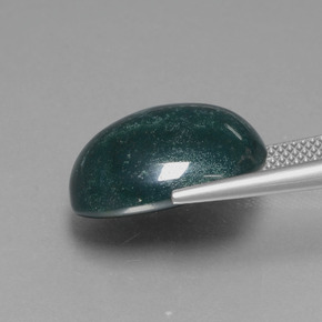 Pedra de Sangue verde manchado Natural 16.07ct, Corte Oval, Opaco
