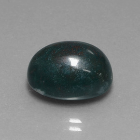 Pedra de Sangue verde manchado Natural 10.39ct, Corte Oval, Opaco