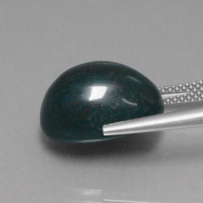 Pedra de Sangue verde manchado Natural 10.39ct, Corte Oval, Opaco