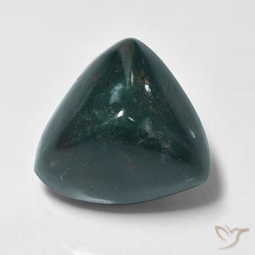 Pedra de Sangue Verde azulado Natural 10.36ct, Trilhão, Opaco