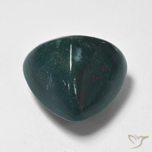 Pedra de Sangue Verde azulado Natural 10.36ct, Trilhão, Opaco
