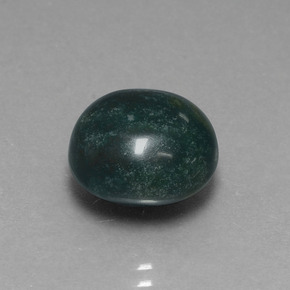 Pedra de Sangue verde escuro Natural 8.75ct, Corte Redondo, Opaco