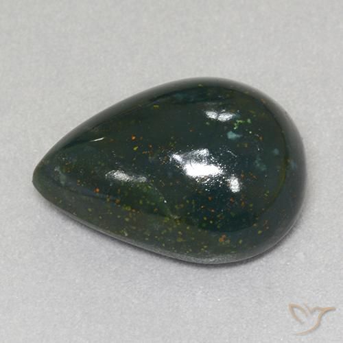 Pedra de Sangue Multicolorido Natural 12.50ct, Formato de pêra, Opaco