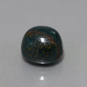 Pedra de sangue verde natural 10,68ct, corte oval, opaco