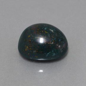 Pedra de Sangue Verde escuro Natural 11.49ct, Corte Oval, Opaco